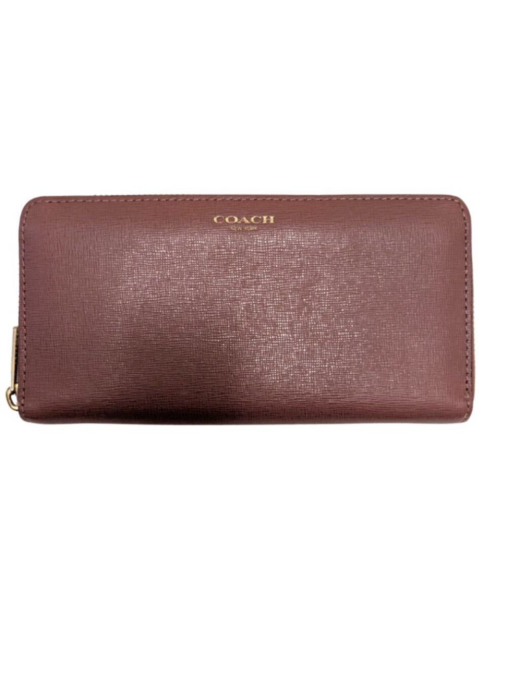 Coach Long Mauve Zip Around Wallet